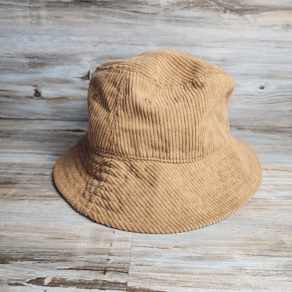 Peter Grimm Tan Brown Corduroy Bucket Hat One Size Streetwear Casual Accessory